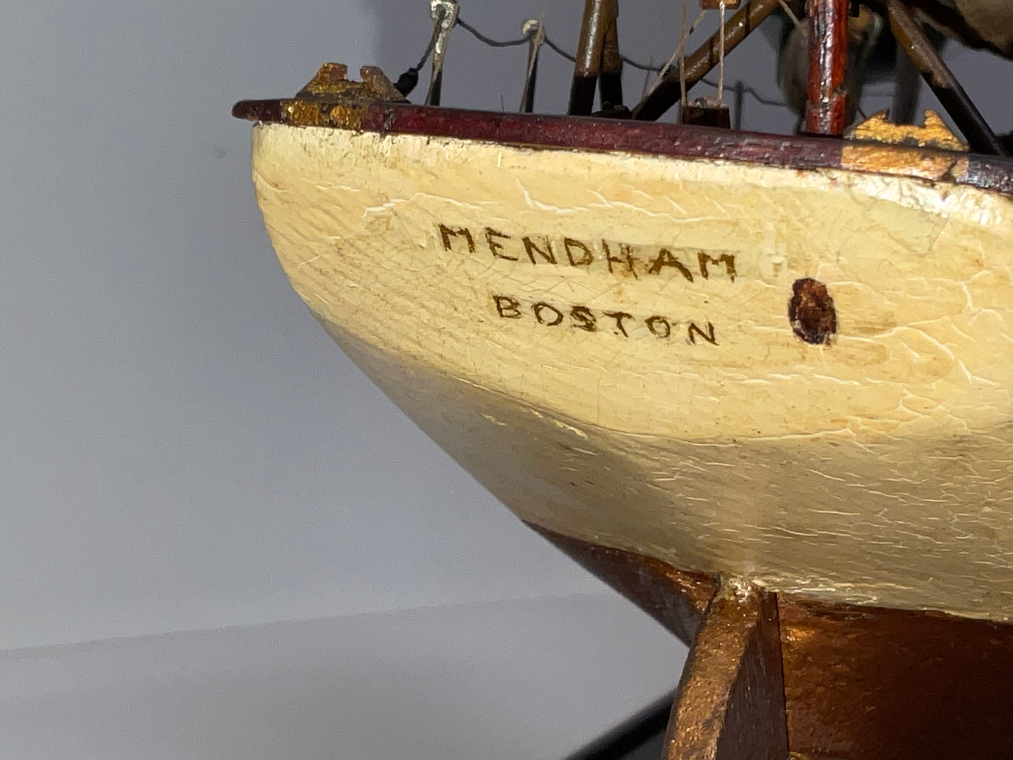 Antique Ship Model of Schooner Yacht Mendham