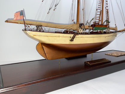 Antique Ship Model of Schooner Yacht Mendham