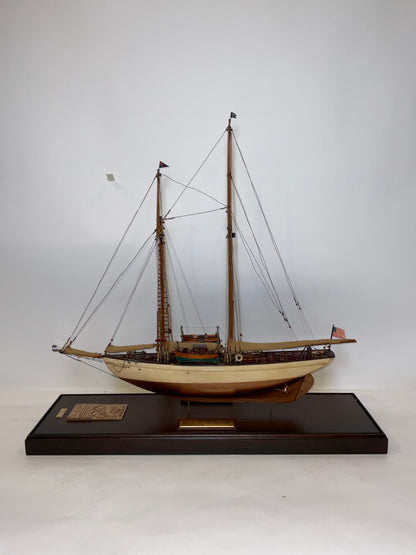 Antique Ship Model of Schooner Yacht Mendham