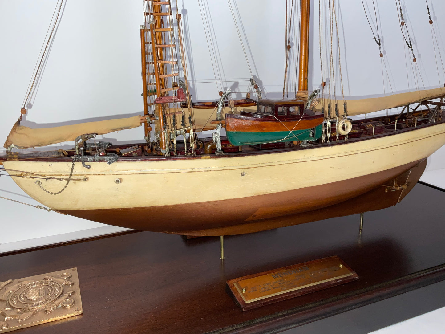 Antique Ship Model of Schooner Yacht Mendham