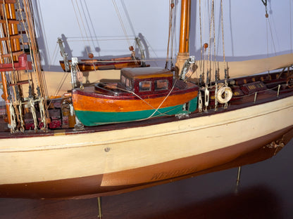 Antique Ship Model of Schooner Yacht Mendham