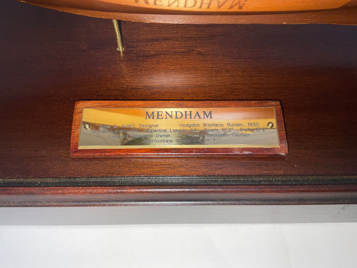 Antique Ship Model of Schooner Yacht Mendham