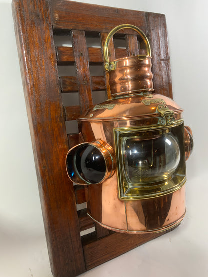 Ships Bow Lantern of Copper and Brass