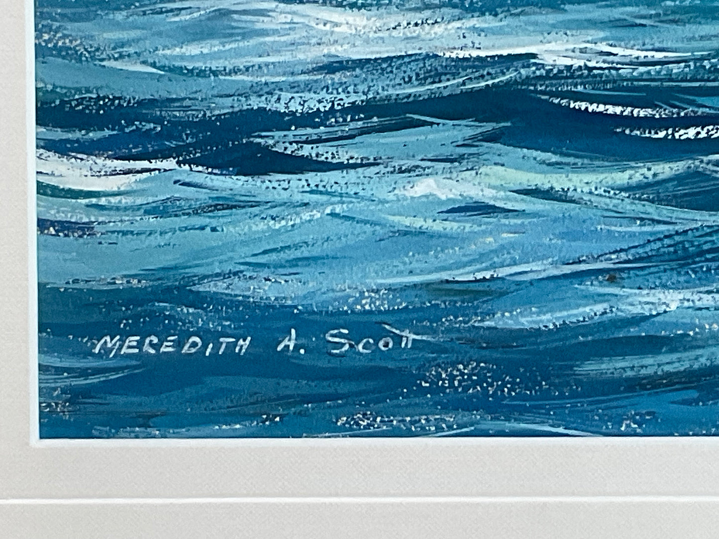 Gouache Paint of a Yacht by Meredith A. Scott