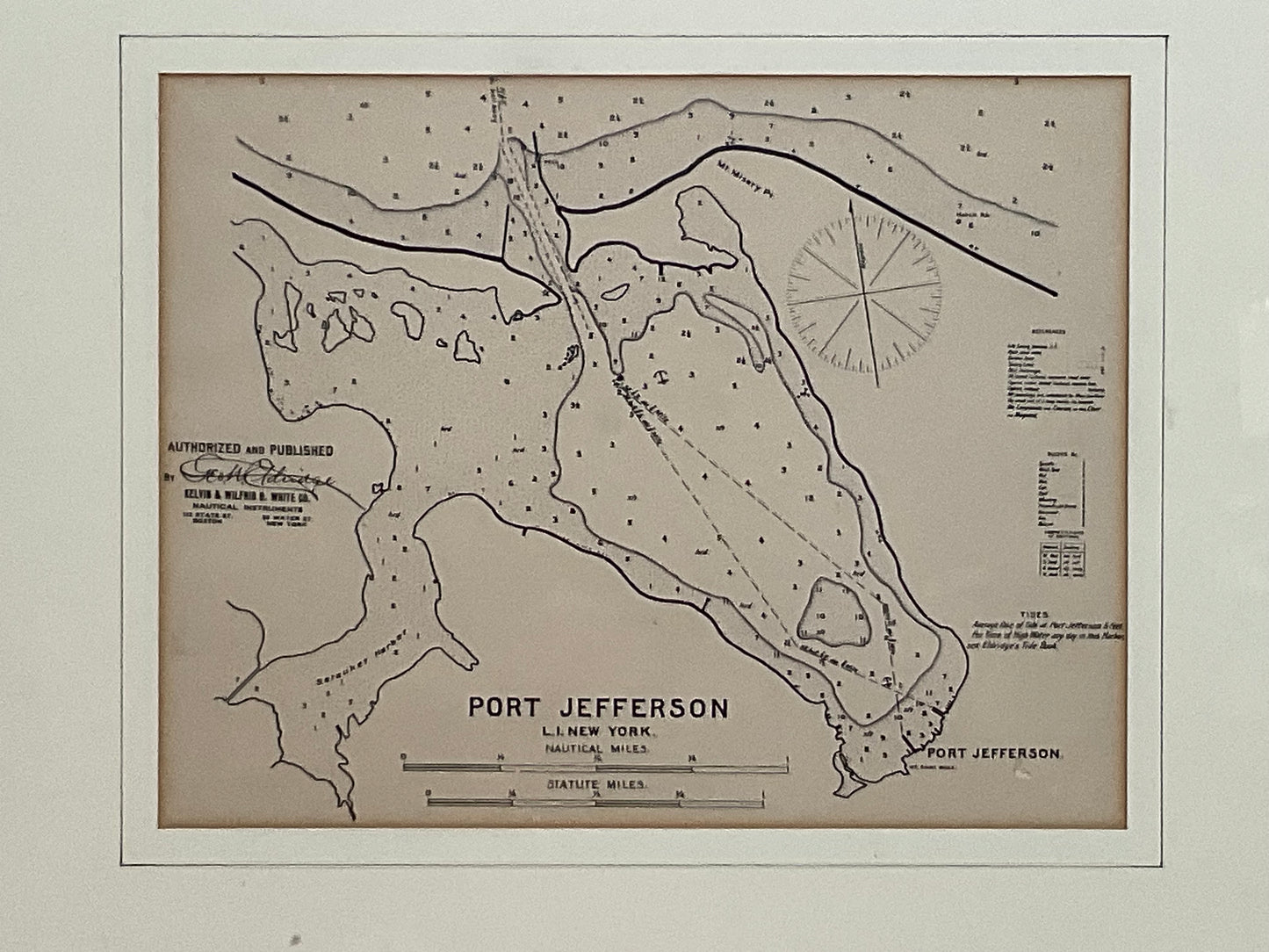 1901 Chart of Port Jefferson, New York