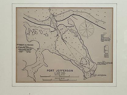 1901 Chart of Port Jefferson, New York