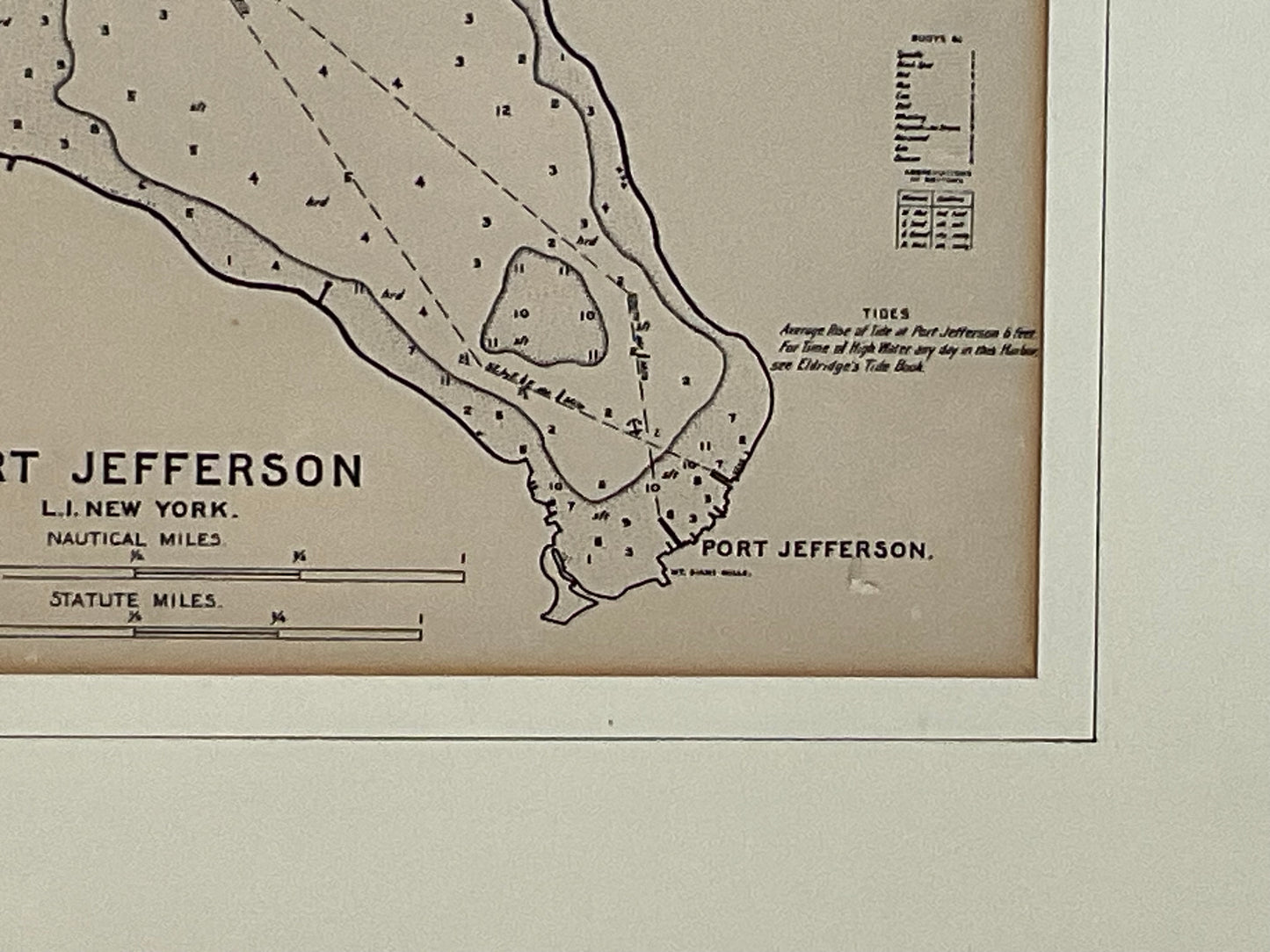 1901 Chart of Port Jefferson, New York