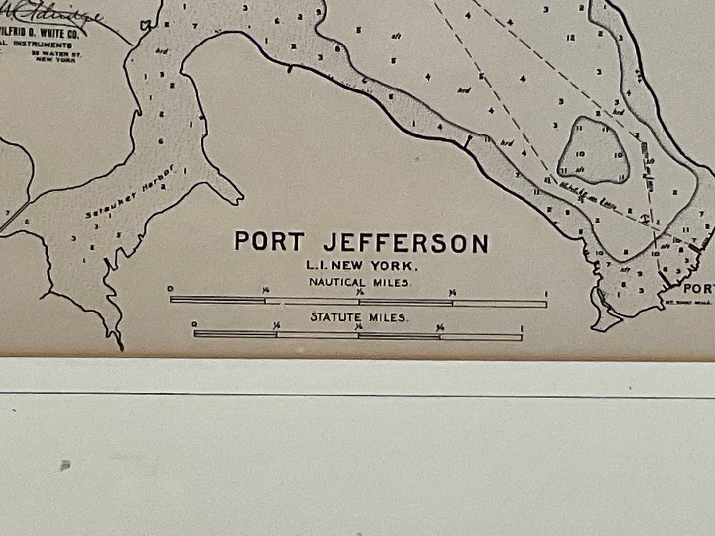 1901 Chart of Port Jefferson, New York