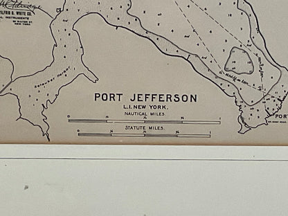 1901 Chart of Port Jefferson, New York