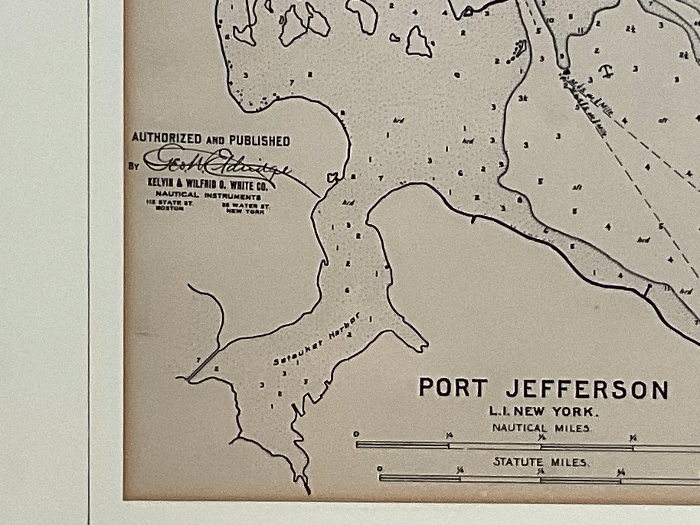 1901 Chart of Port Jefferson, New York