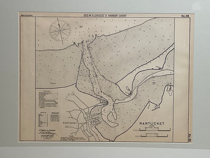 1907 Chart of Nantucket Harbor by George Eldridge