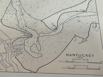 1907 Chart of Nantucket Harbor by George Eldridge