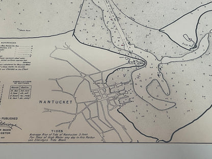 1907 Chart of Nantucket Harbor by George Eldridge