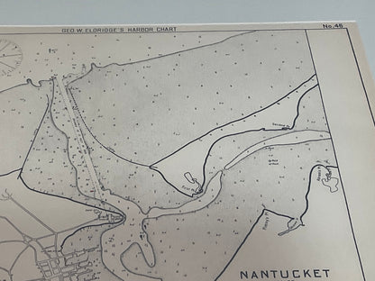 1907 Chart of Nantucket Harbor by George Eldridge