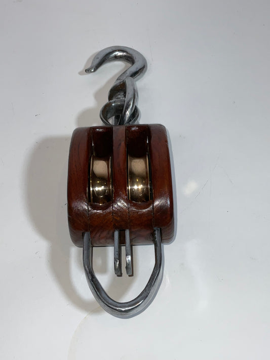 Sturdy Double Sheave Pulley with Steel Swivel Hook