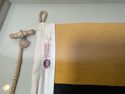 Framed International Code of Signals Lima (L) Linen Flag