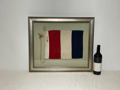 Framed International Code of Signals Tango (T) Linen Flag