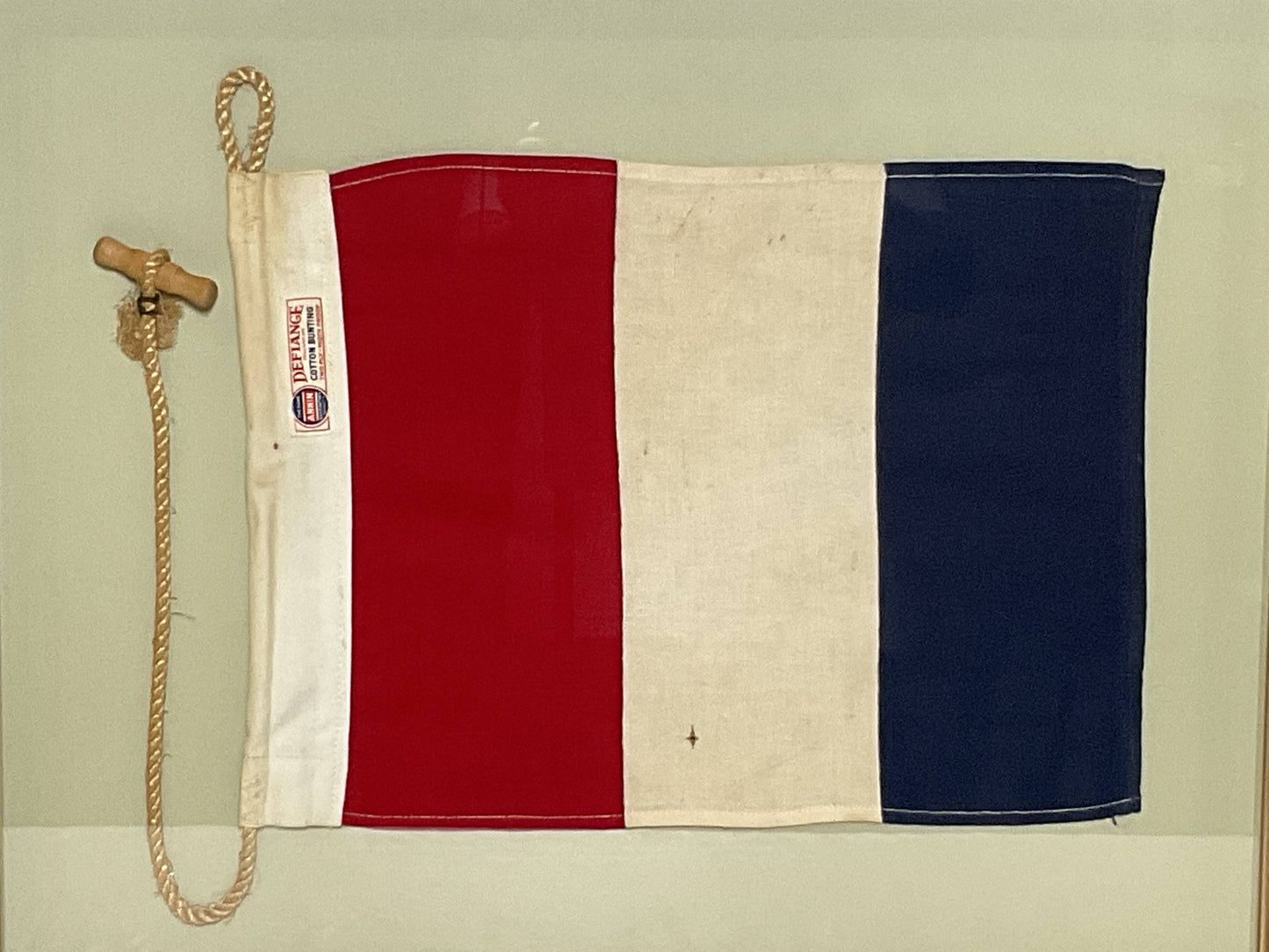 Framed International Code of Signals Tango (T) Linen Flag