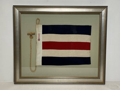 Framed International Code of Signals Charlie (C) Linen Flag
