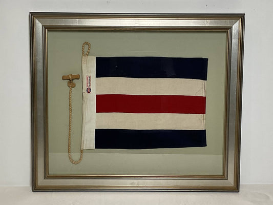 Framed International Code of Signals Charlie (C) Linen Flag