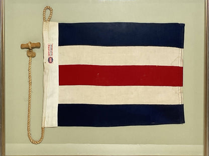 Framed International Code of Signals Charlie (C) Linen Flag