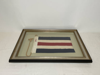 Framed International Code of Signals Charlie (C) Linen Flag