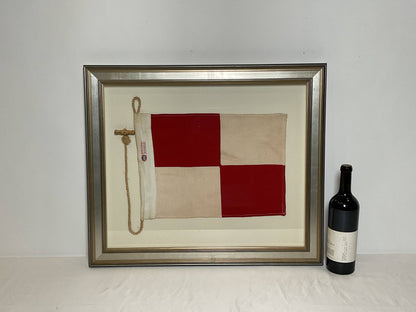 Framed International Code of Signals Uniform (U) Linen Flag