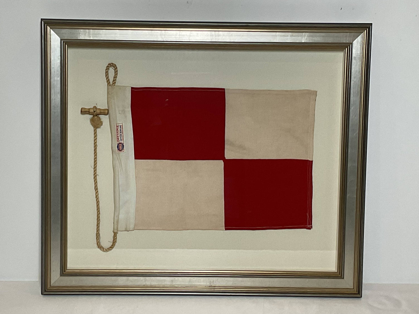 Framed International Code of Signals Uniform (U) Linen Flag