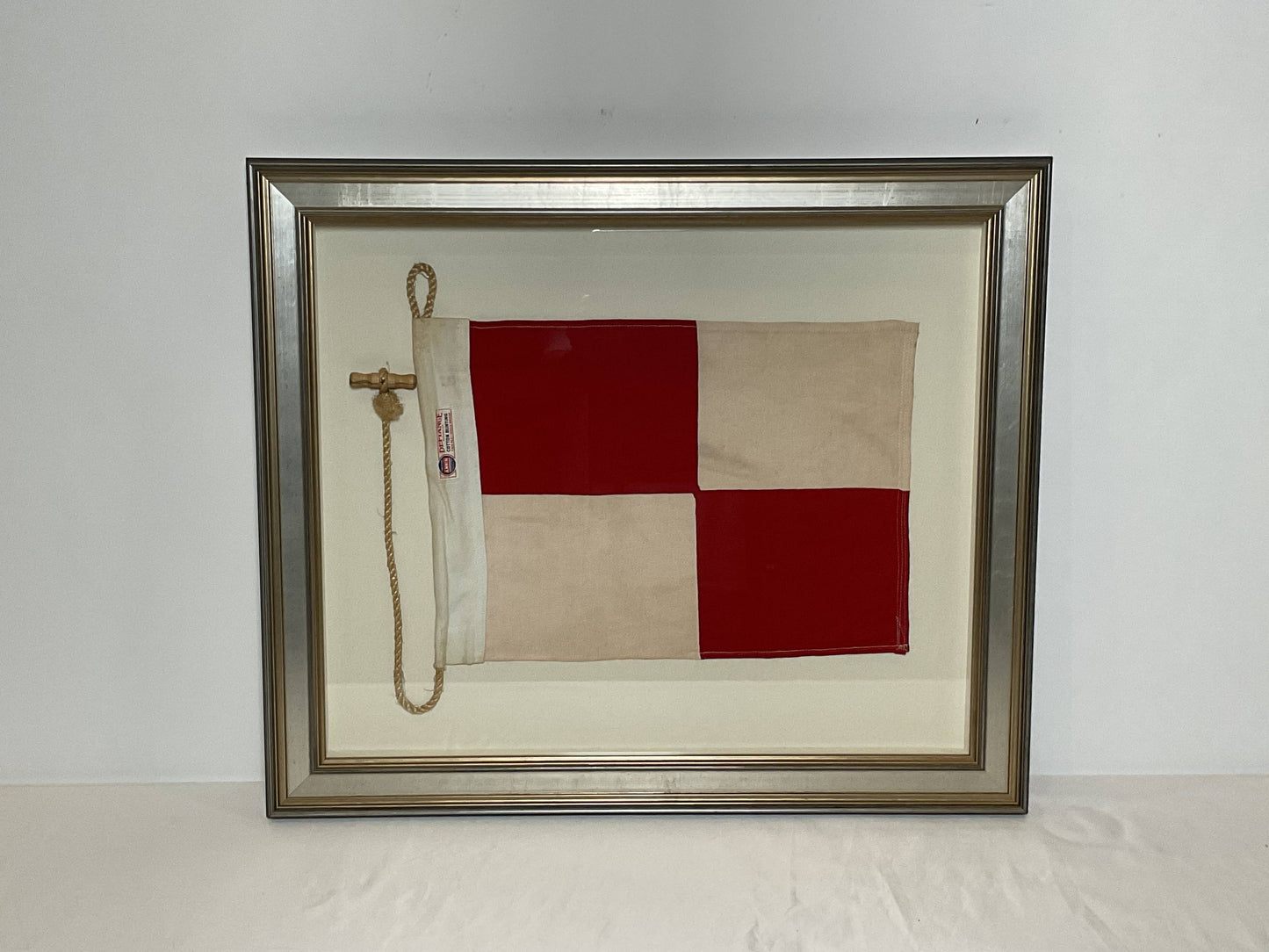 Framed International Code of Signals Uniform (U) Linen Flag