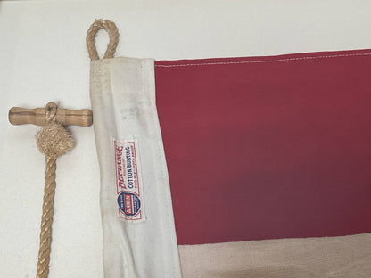 Framed International Code of Signals Uniform (U) Linen Flag