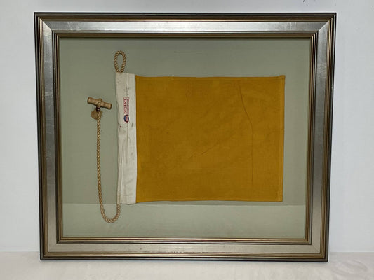 Framed International Code of Signals Quebec (Q) Linen Flag