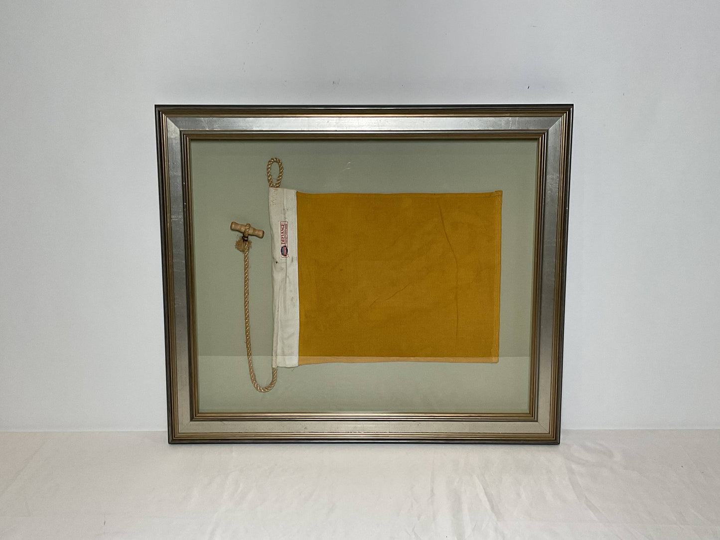 Framed International Code of Signals Quebec (Q) Linen Flag