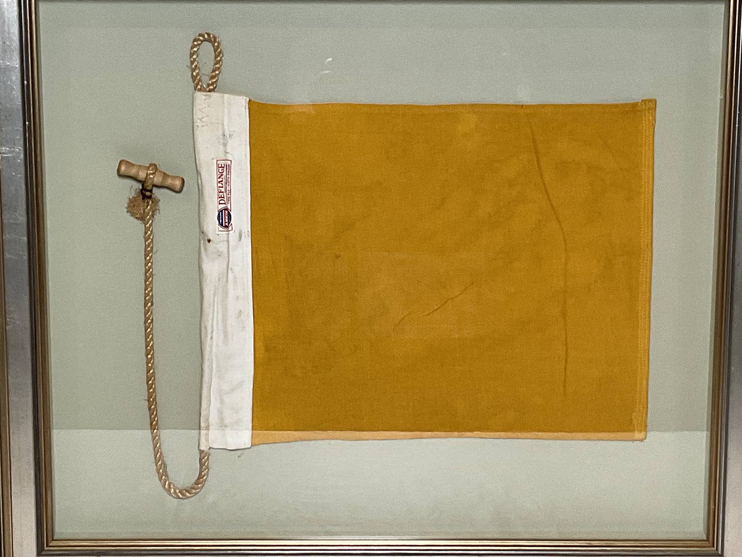 Framed International Code of Signals Quebec (Q) Linen Flag