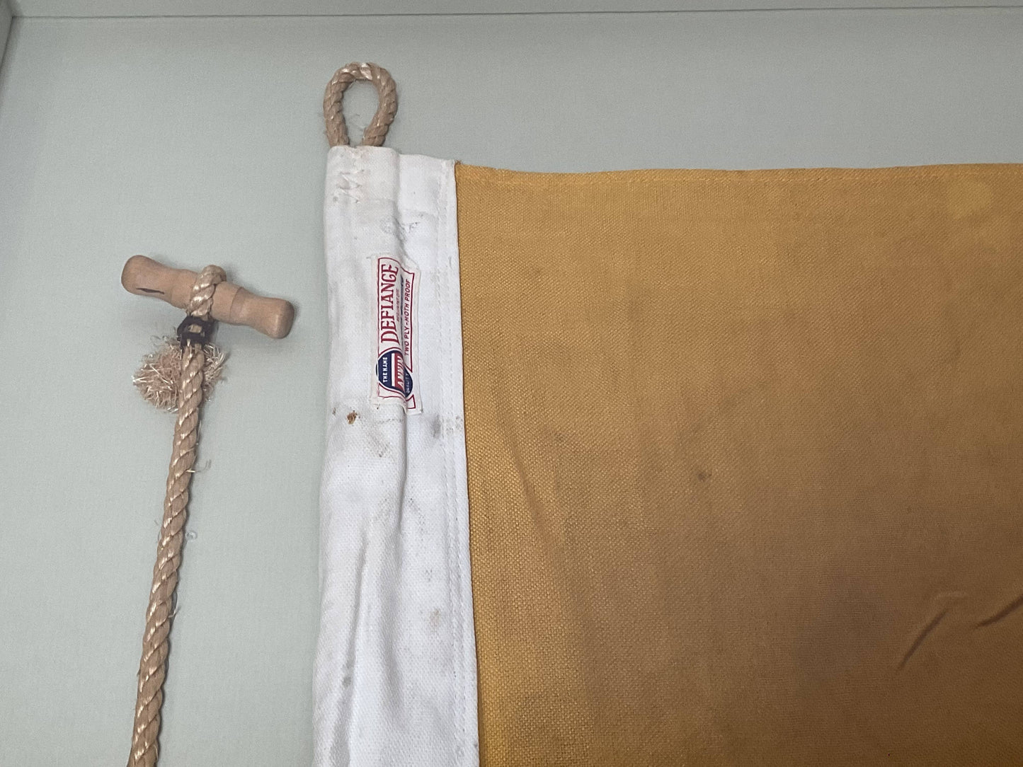 Framed International Code of Signals Quebec (Q) Linen Flag