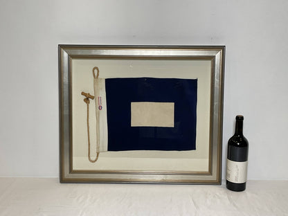 Framed International Code of Signals Papa (P) Linen Flag