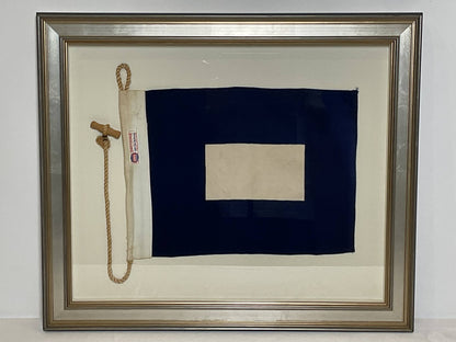 Framed International Code of Signals Papa (P) Linen Flag