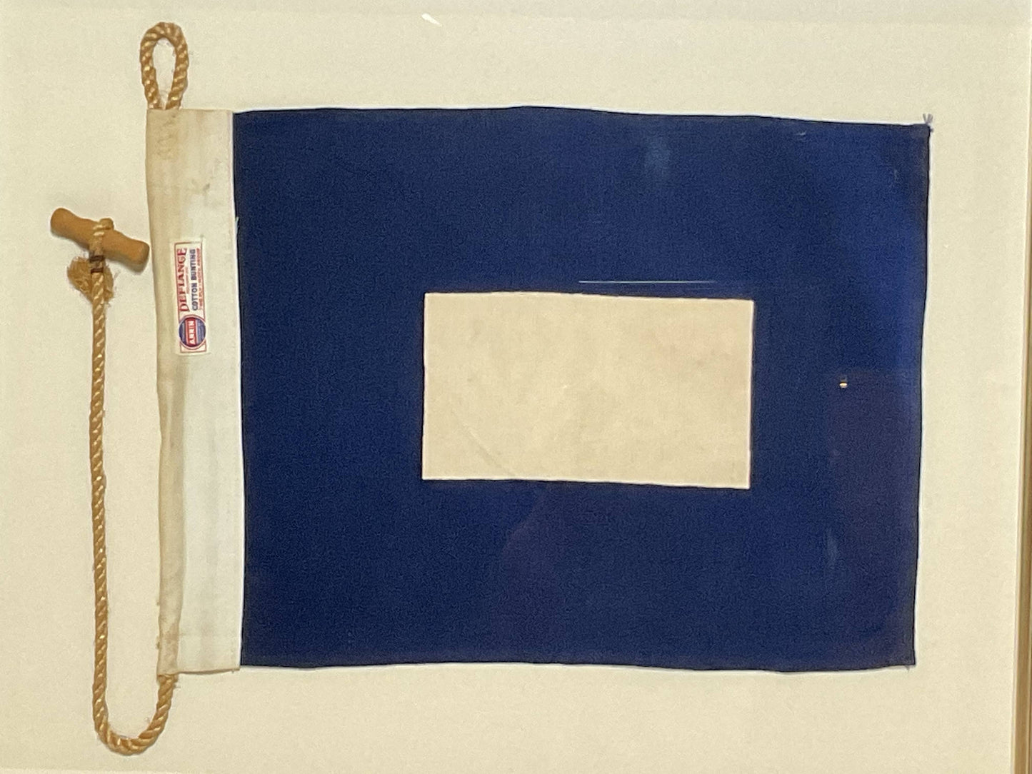 Framed International Code of Signals Papa (P) Linen Flag