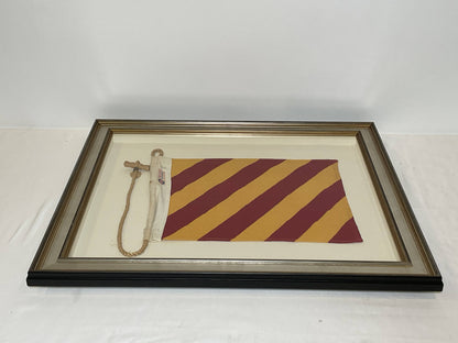 Framed International Code of Signals Yankee (Y) Linen Flag