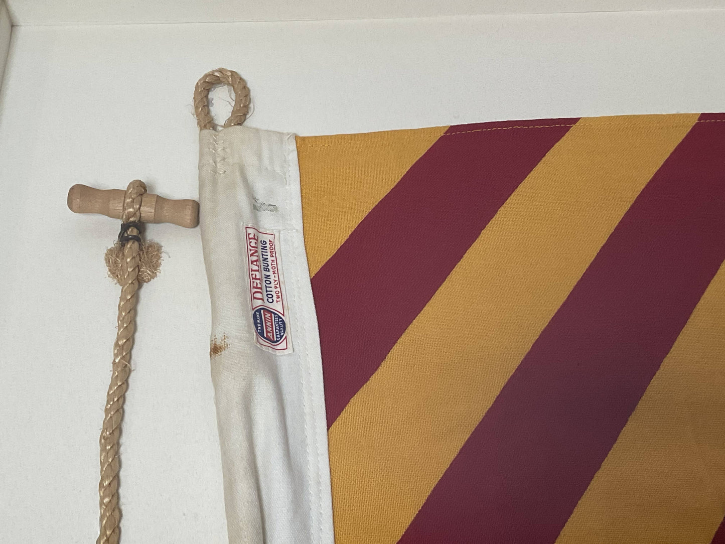 Framed International Code of Signals Yankee (Y) Linen Flag