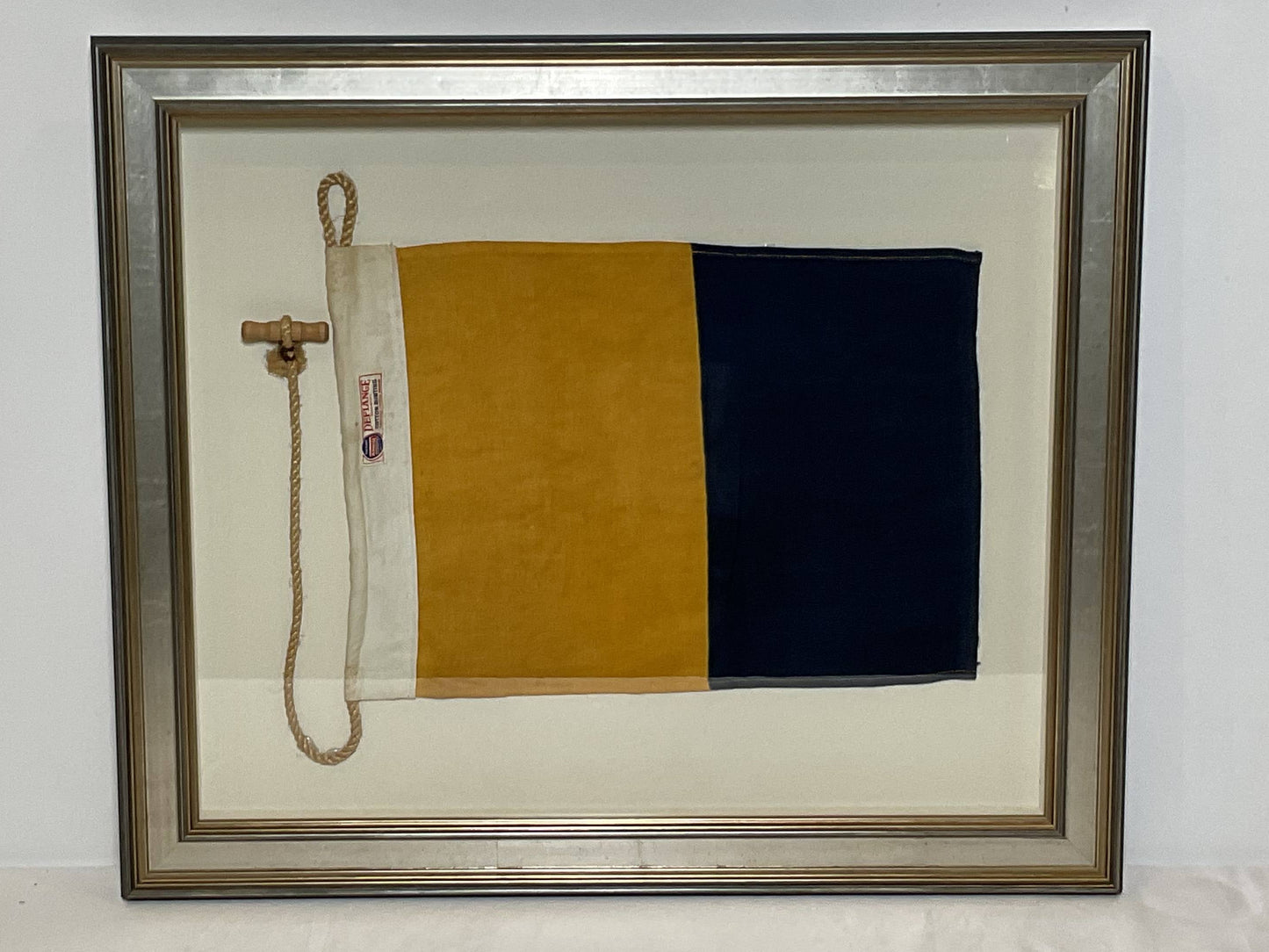 Framed International Code of Signals Kilo (K) Linen Flag