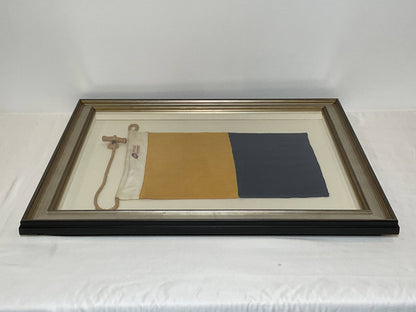 Framed International Code of Signals Kilo (K) Linen Flag