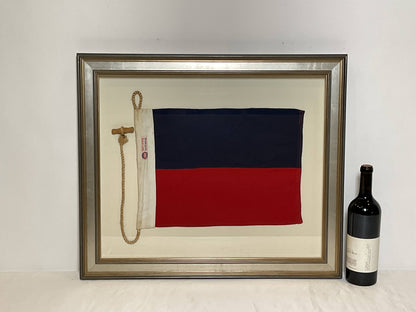 Framed International Code of Signals Echo (E) Linen Flag