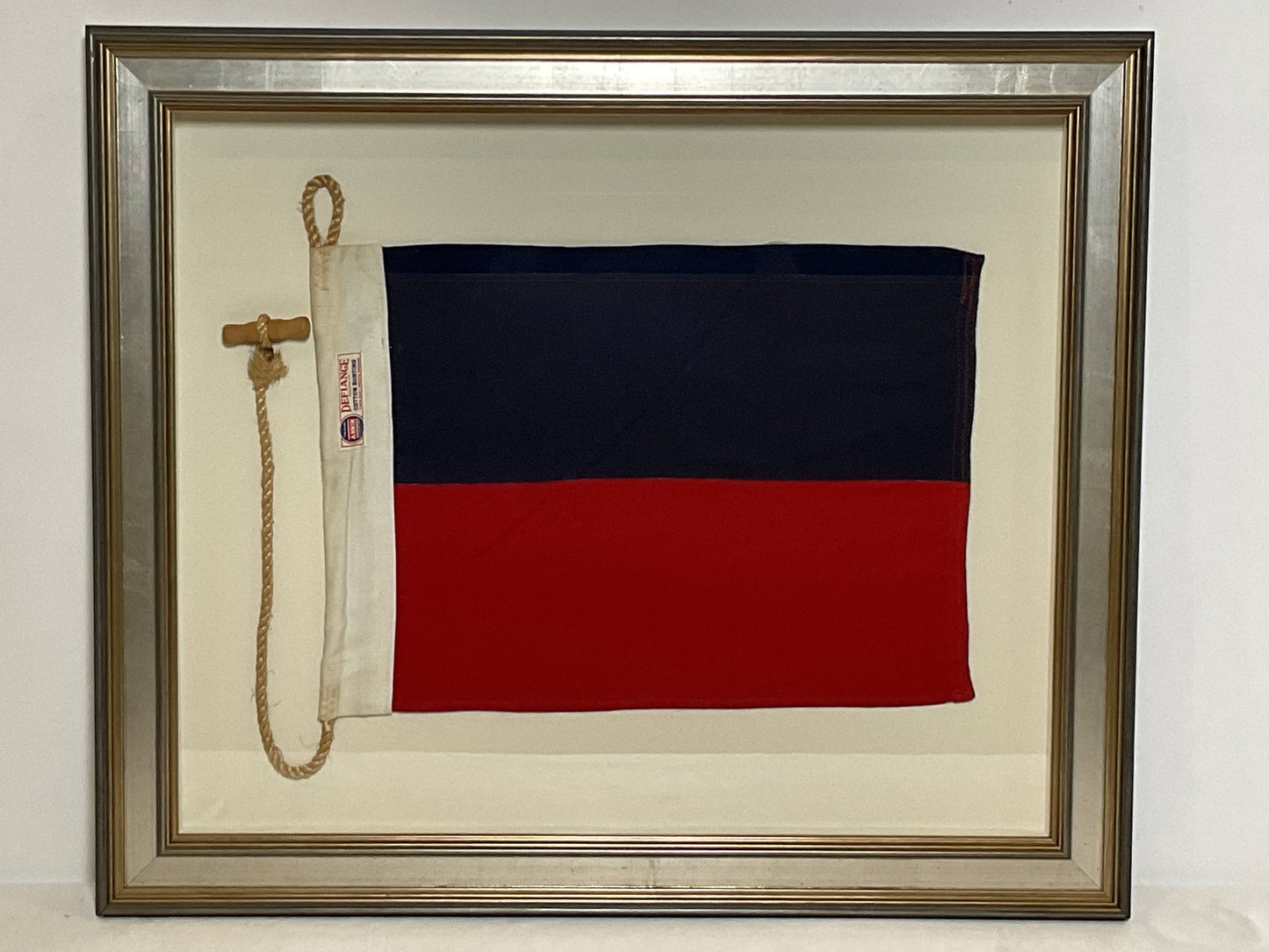 Framed International Code of Signals Echo (E) Linen Flag
