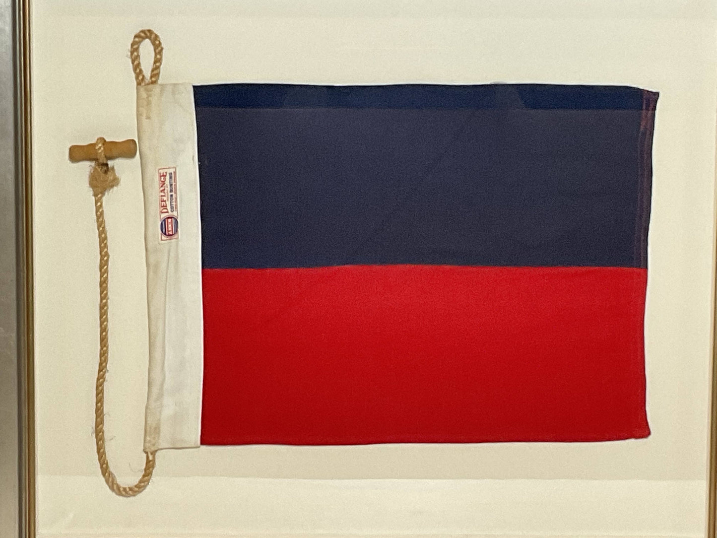 Framed International Code of Signals Echo (E) Linen Flag