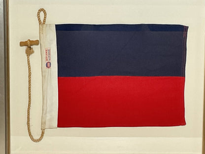 Framed International Code of Signals Echo (E) Linen Flag