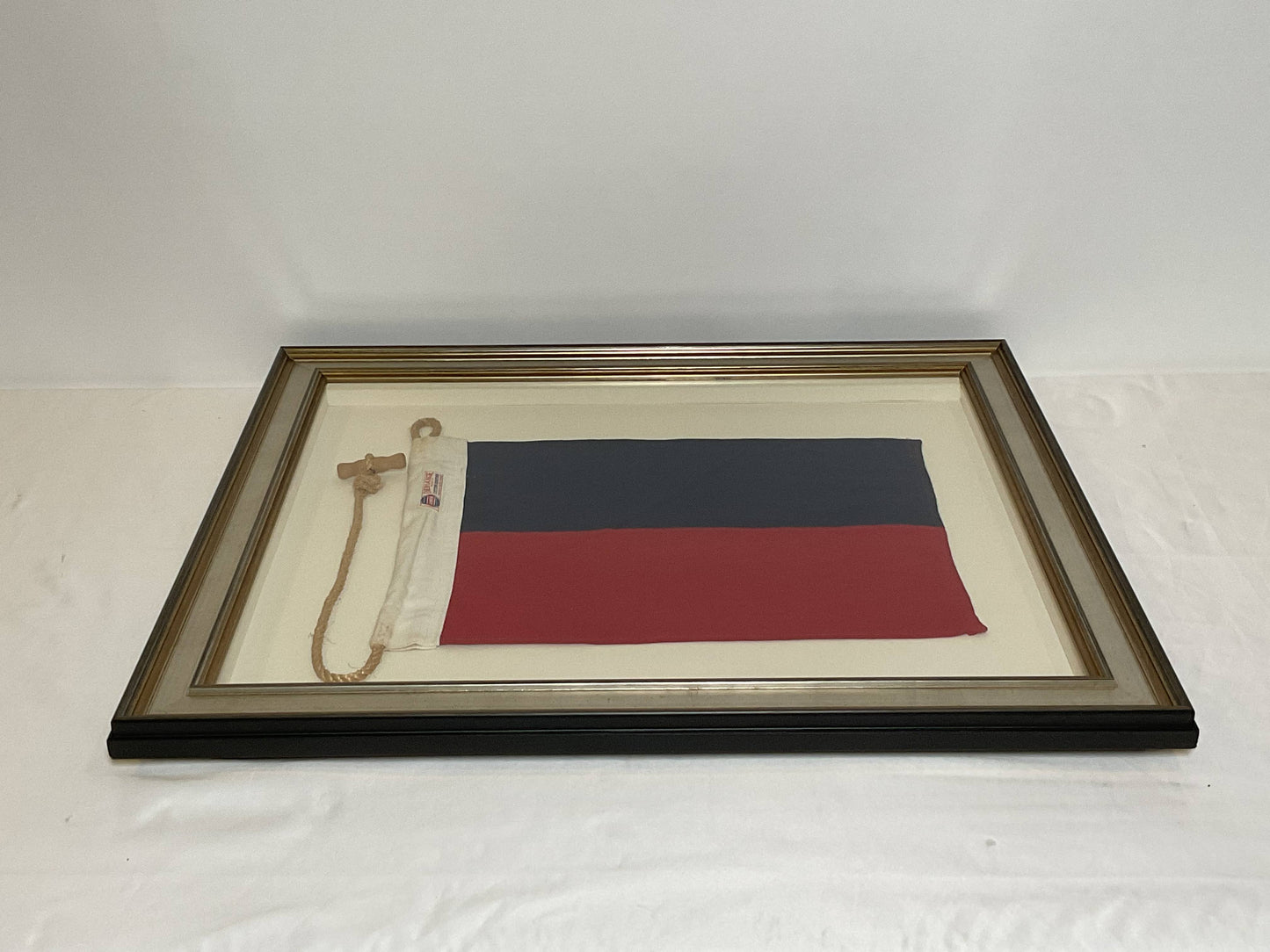 Framed International Code of Signals Echo (E) Linen Flag