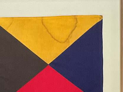 Framed International Code of Signals Zulu (Z) Linen Flag
