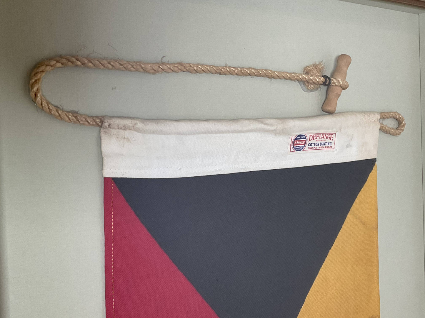 Framed International Code of Signals Zulu (Z) Linen Flag