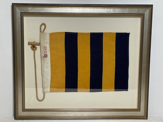 Framed International Code of Signals Golf (G) Linen Flag
