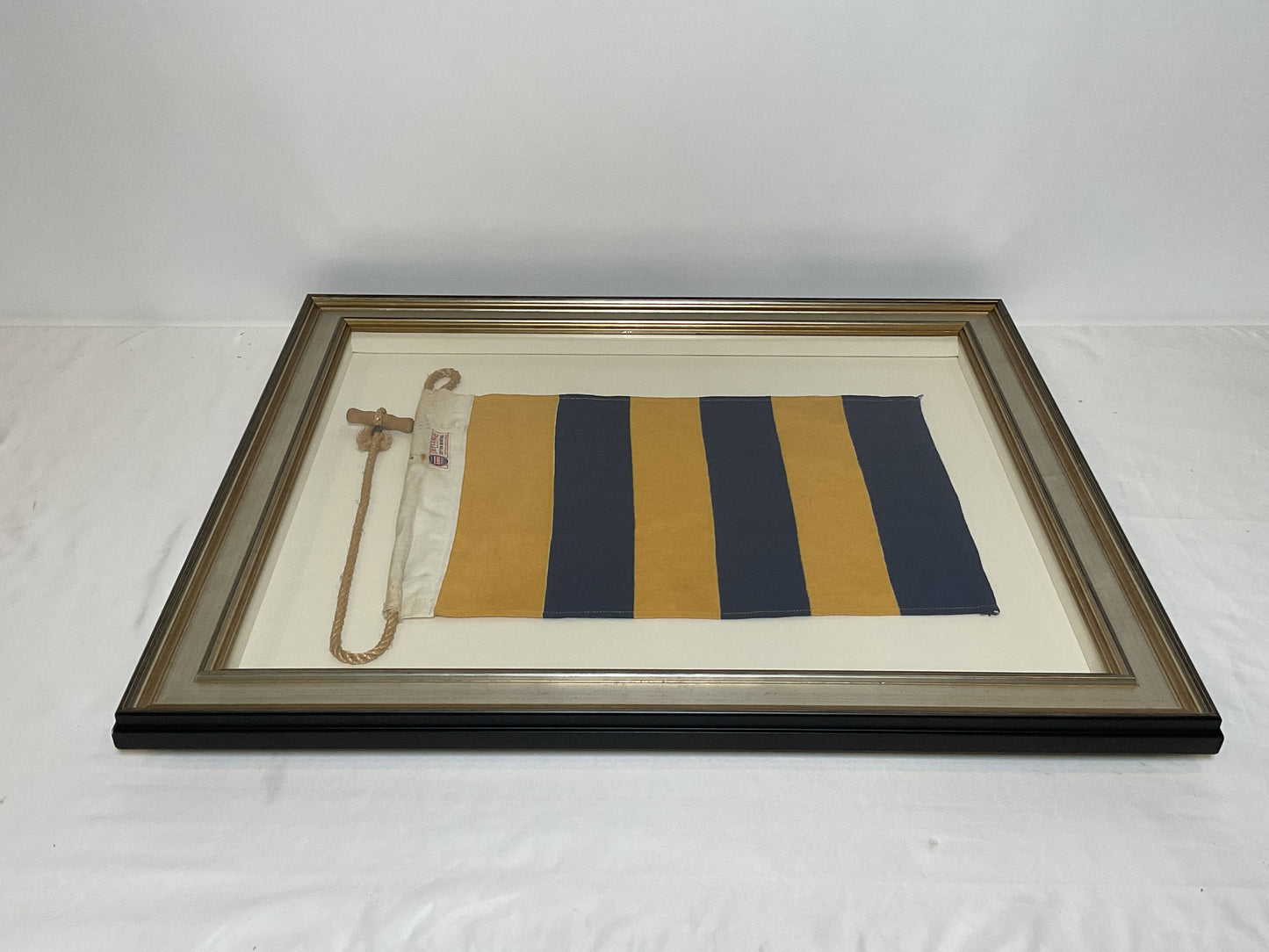 Framed International Code of Signals Golf (G) Linen Flag